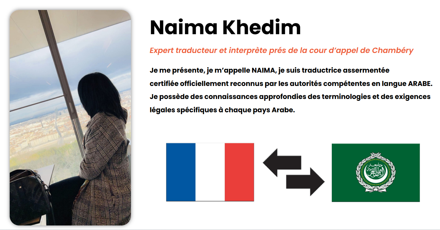 Aperçu du site Arabe Traduction — Services · réalisé par l'agence web DWS Tizi Ouzou