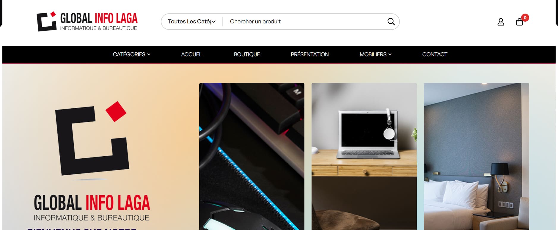 Aperçu du site Laga Store — E-commerce · réalisé par l'agence web DWS Tizi Ouzou