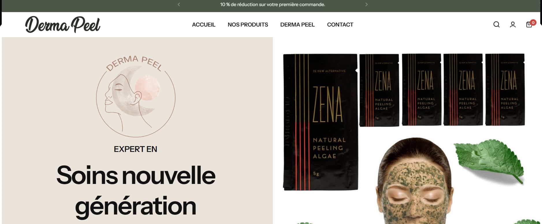 Aperçu du site Dermapeel DZ — Médical / Beauté · réalisé par l'agence web DWS Tizi Ouzou
